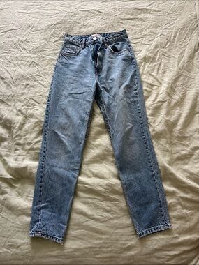 Zara mom jeans high rise straight leg